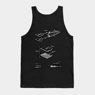 Hair Straightener Vintage Patent Hand Drawing Tank Top